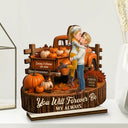 Indoor Decor, Romantic, Gift For Couples, Vector - You And Me We Got This Autumn Couple - Personalized Custom Shaped Wooden Plaque