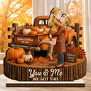 Indoor Decor, Romantic, Gift For Couples, Vector - You And Me We Got This Autumn Couple - Personalized Custom Shaped Wooden Plaque