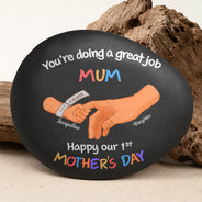 New Mom,New Dad,New baby,Gift For Mother,Love,Happy - You Are Doing A Great Job New Mom Newborn Baby - Personalized Printed Rock