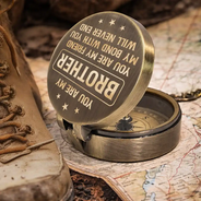 Gift For Brothers,Cousin,Gift For Men,Happy,Gift For Father,Icon,Proud - You Are My Brother My Friend - Personalized Engraved Brass Compass