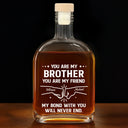 Gift For Brothers, Cousin, Happy, Top Market, Gift For Men, Gift For Father - You Are My Brother My Friend - Personalized Whiskey Bottle