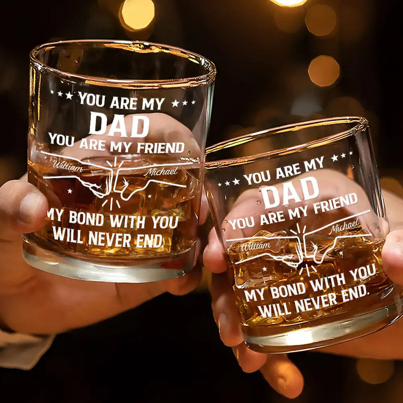 Gift For Brothers, Cousin, Happy, Gift For Men, Gift For Father - You Are My Brother My Friend - Personalized Whiskey Glass