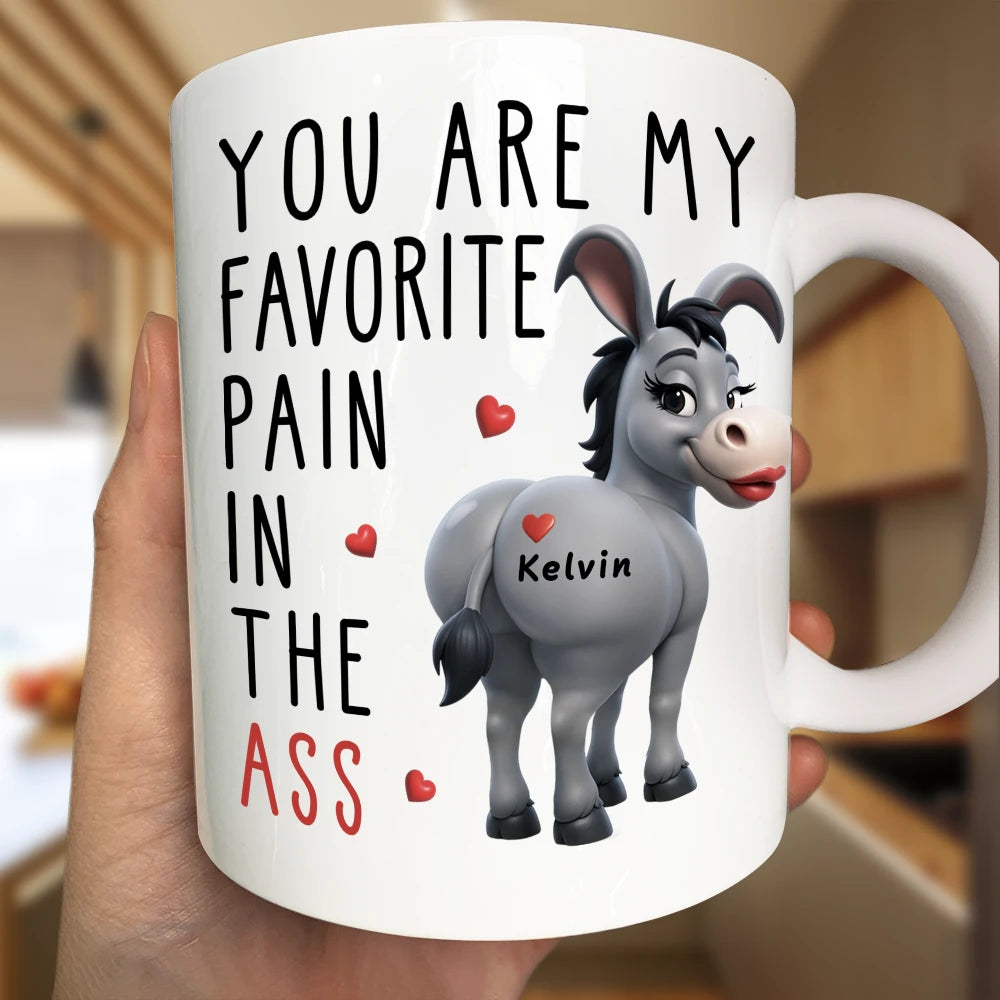 Gift For Couples,Gift For Husband,Gift For Wife,Gift For Boyfriend,Gift For Girlfriend,Funny - You Are My Favorite Pain - Personalized Mug