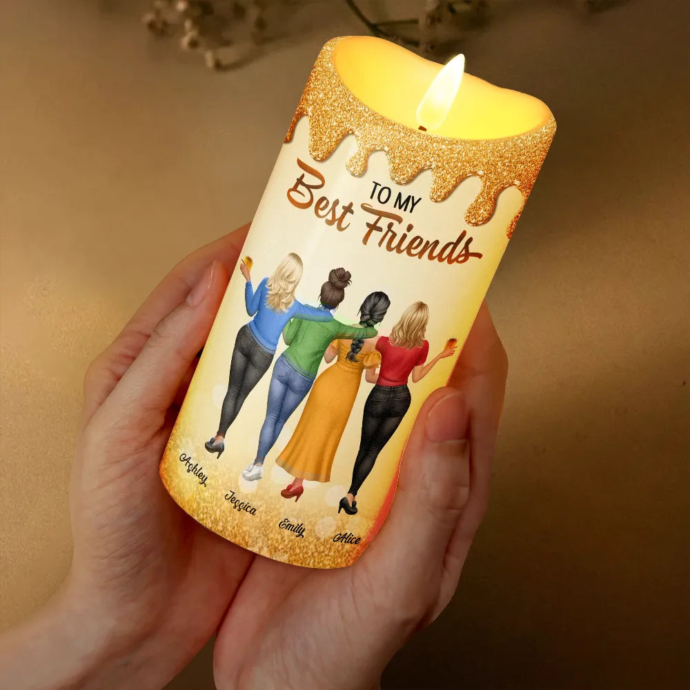 Gift For Bestie,Gift For Women,Happy,Top Market - You Are The Sister I Got To Choose 3D Effect - Personalized Flameless LED Candle