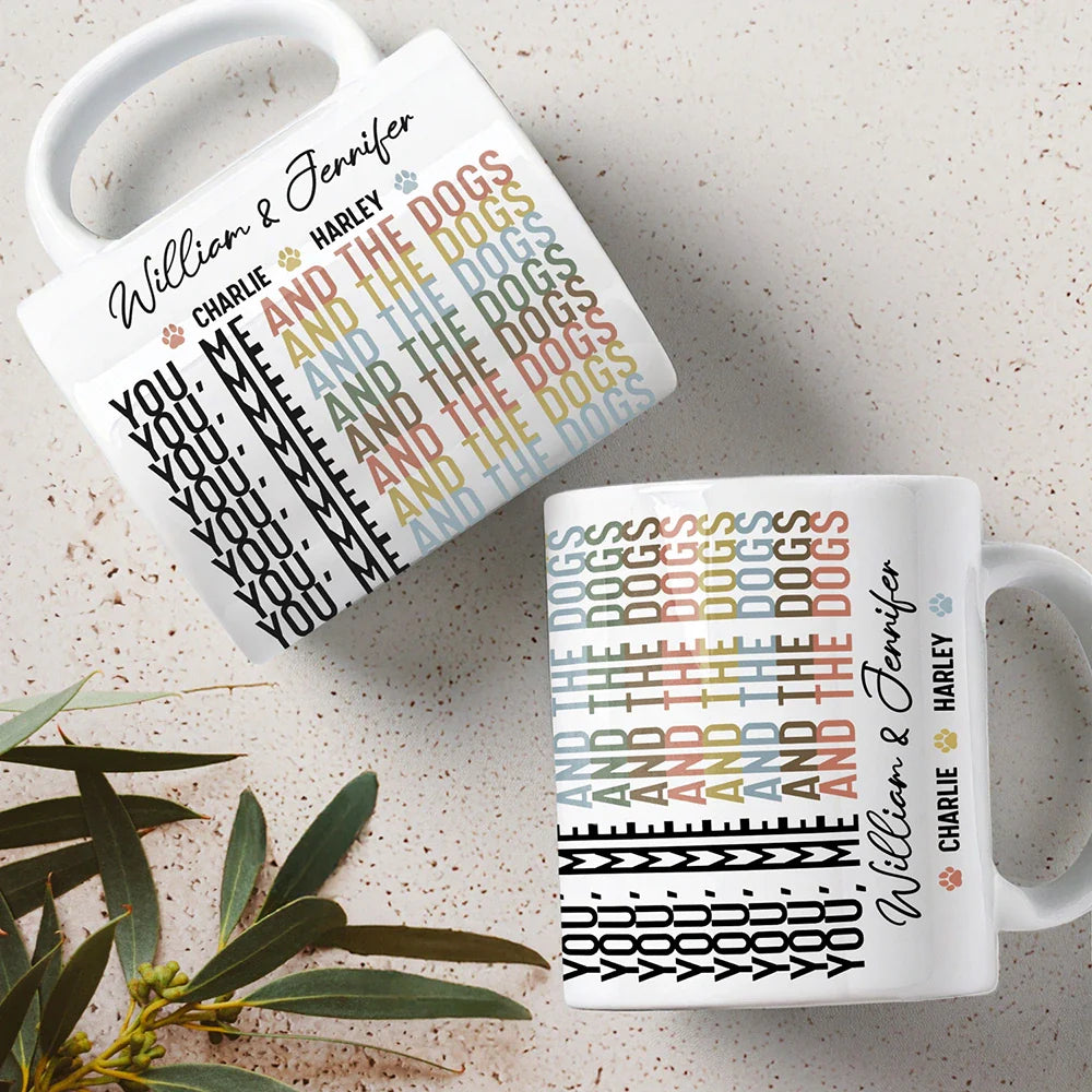 You Me And The Dog Cat Hidden Message - Personalized Mug