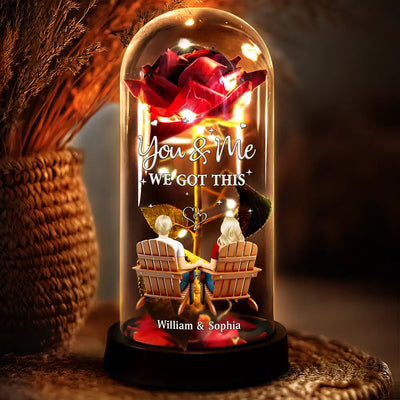 Everlasting Rose Dome Lamp