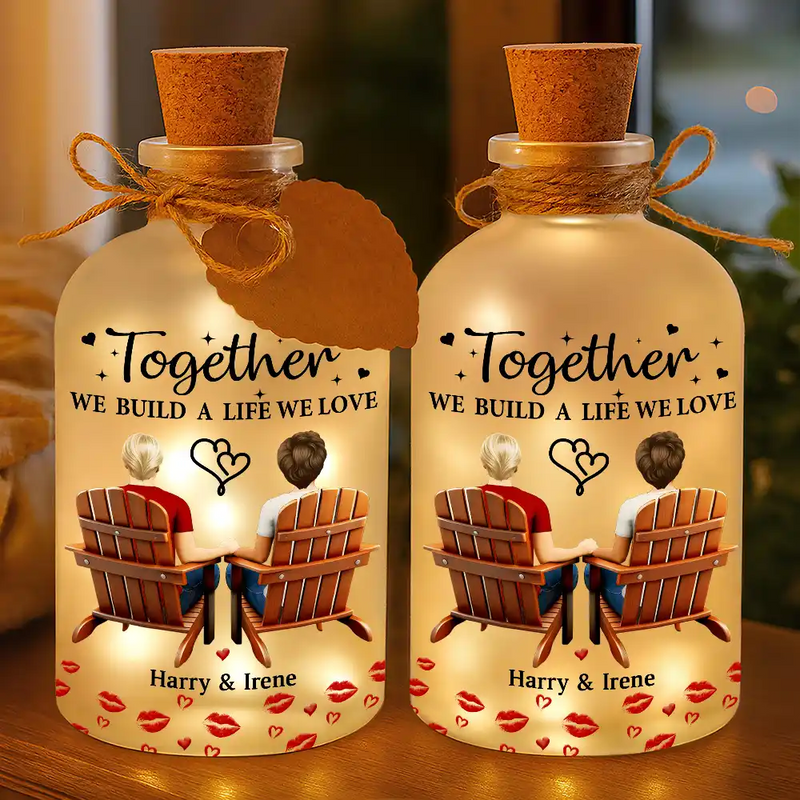 Gift For Couples,Gift For Husband,Gift For Wife,Gift For Boyfriend,Gift For Girlfriend,Love - You & Me We Got This Holding Hands Couple - Personalized Short Bottle Light