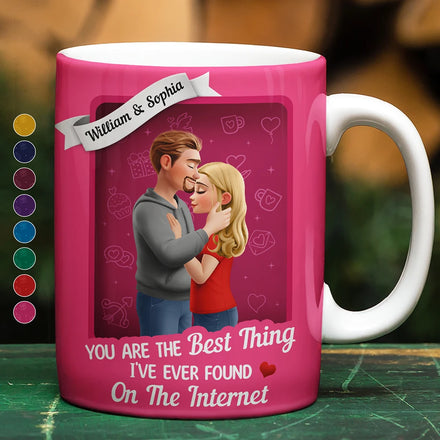 You're The Best Thing I've Ever Found On The Internet - Personalized White Edge-to-Edge Mug