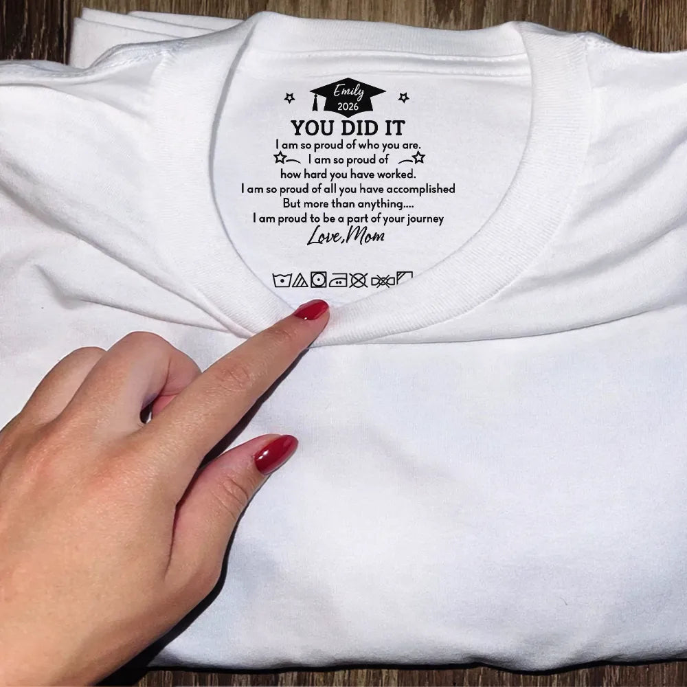 Graduation,Dad - Daughters (Adult),Gift For Daughter,Mom - Daughters (Adult),Dad - Sons,Gift For Son,Mom - Sons,Love - You've Worked So Hard To Make Your Dreams Come True - Personalized T Shirt