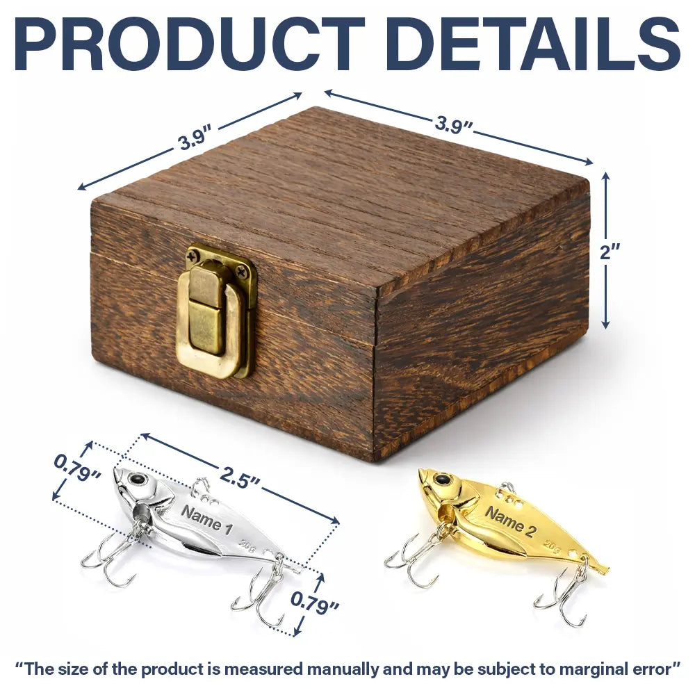 Gift For Father,Gift For Grandpa,Fishing,Non-Eng,Icon,Proud - Reel Cool Dad Grandpa - Personalized Metal Fish Lure Set