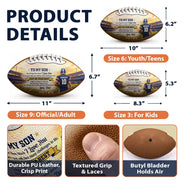 Football,Gift For Grandma,Gifts For Her,Grandma - Grandson,Icon,Sentimental,Top Market - Football Birthday Gift For Grandson - Personalized I Believe In You Leather Football
