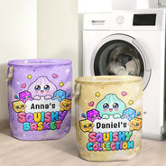 Christmas,Gift For Kids,Icon,Playful - Gift For Kids Squishy Lovers - Personalized Name Squishy Collection Storage Basket