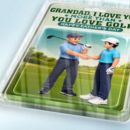 Gift For Husband,Gift For Yourself,Gift For Men,Gift For Father,Sport Dad,Dad's Hobby,Grandpa's Hobby,Golf,Non-Eng,Photo - Toybox Figure,Playful - Custom Photo Toybox Figure Dad I Love You More Than You Love Golf - Personalized Custom Shaped Acrylic Plaque