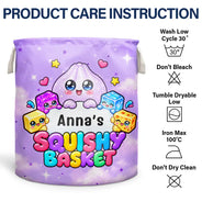 Christmas,Gift For Kids,Icon,Playful - Gift For Kids Squishy Lovers - Personalized Name Squishy Collection Storage Basket