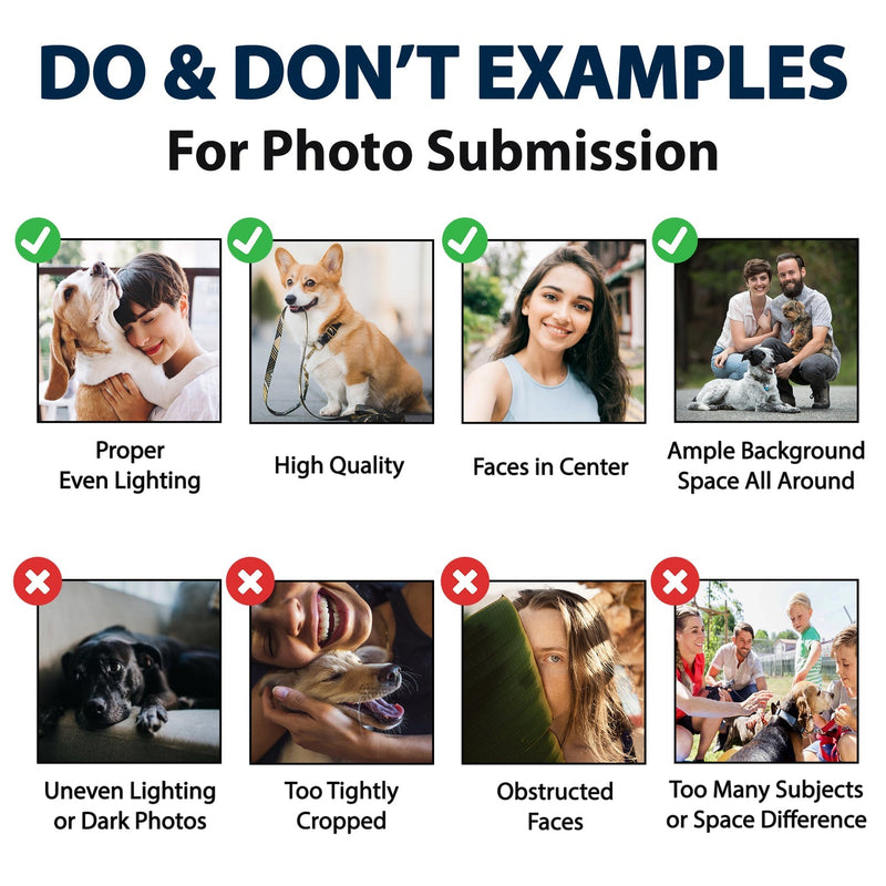 Custom Photo Funny Kids Pet Family - Gift For Parents, Grandparents, Pet Lovers - Personalized Magnet
