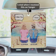I Miss You I Know - Memorial Gift For Family, Friends, Siblings - Personalized Acrylic Car Hanger