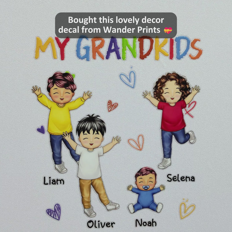Our Grandkids - Loving Gift For Grandma, Grandparents, Mother - Personalized Decor Decal
