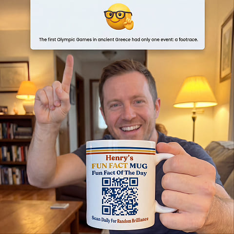 Daily Fun Facts QR Code - Personalized Mug