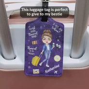 Travel Is My Therapy - Gift For Travellers, Travelling Lovers, Him, Her - Personalized Luggage Tag