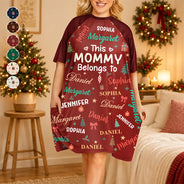 Christmas,Custom Text,Gift For Grandma,Gifts For Her,Happy - Christmas Gift For Grandma Nana - Personalized Kids Names Women's Sleep Tee