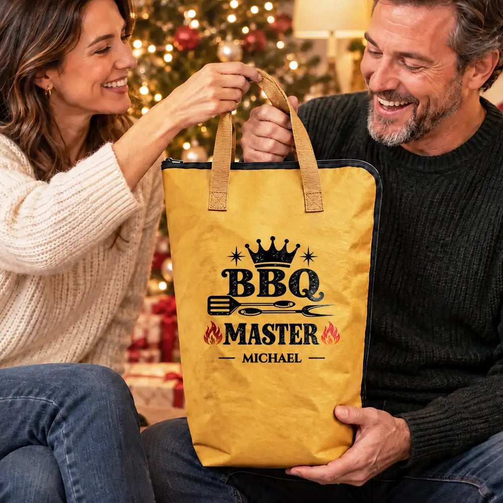 Christmas,Custom Text,Gift For Father,Gifts For Him,Grateful,Grilling,Top Market - Grilling Master, BBQ Grilling Gift For Dad, Husband, Boyfriend - Personalized With Name BBQ Blanket