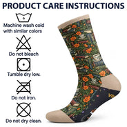 Christmas, Gift For Women, Gift For Yourself, Gifts For Her, Humorous, Reading, Vector - Gifts For Book Lovers, Bookworms, Readers - Personalized Birth Flower Shhh I'm Reading Socks
