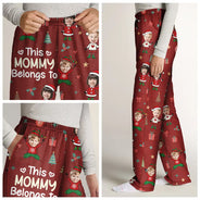Christmas,Custom Photo,Cut-Face Photo,Gift For Grandma,Gifts For Her,Happy - Christmas Gift For Grandma Nana - Personalized Custom Photo Kids Names Stick Figures Pajama Pants